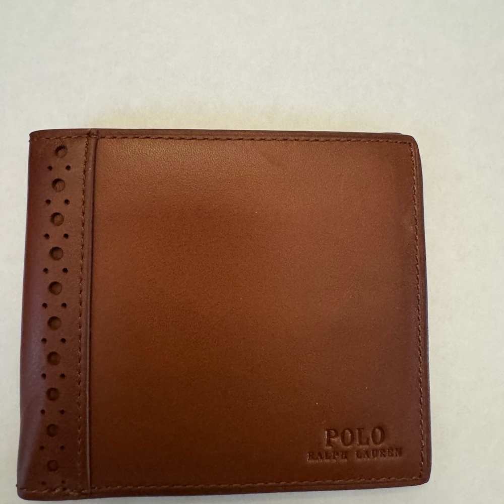 New Polo by Ralph Lauren Tan Leather Wallet